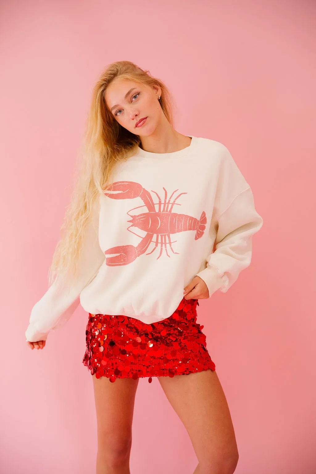 LOBSTER CREAM PULLOVER
