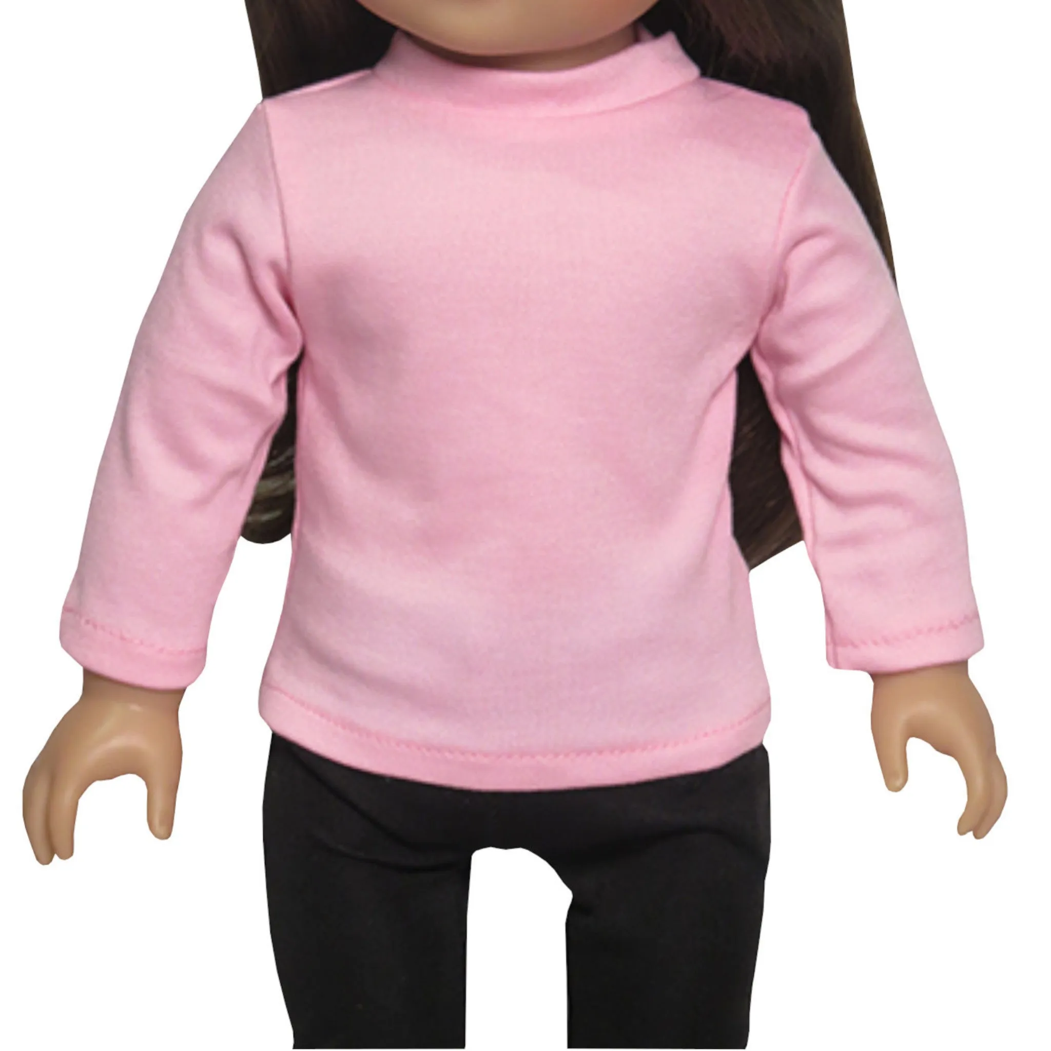 Long Sleeved Light Pink Shirt for 18-inch dolls