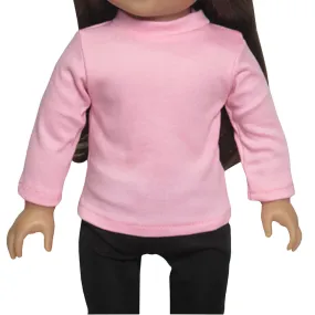 Long Sleeved Light Pink Shirt for 18-inch dolls