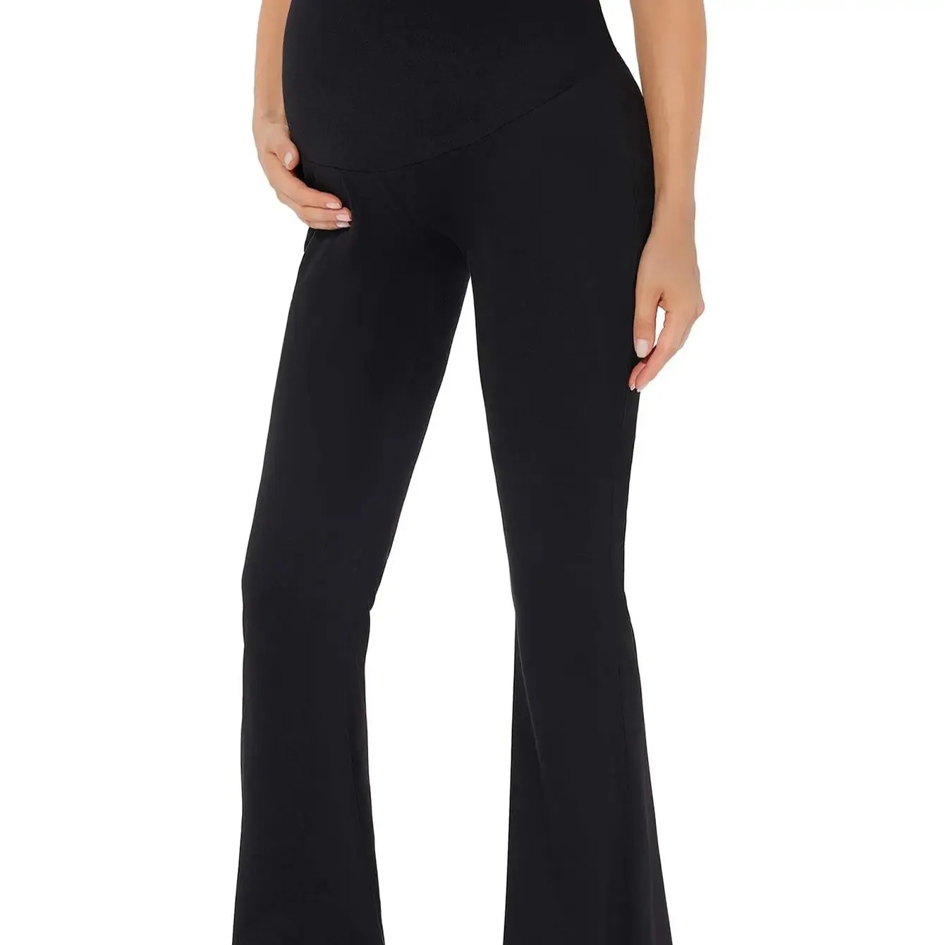 LVSANW Women's European and American maternity wear flared pants for work and leisure pants