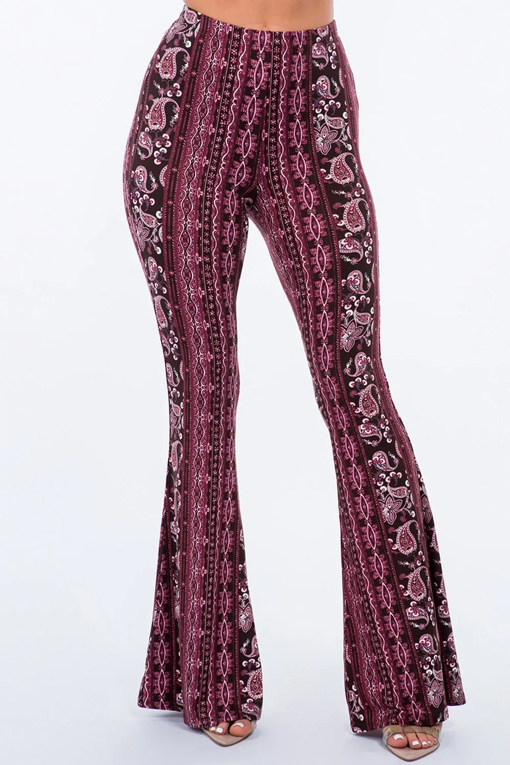 Magenta Bandana Flare Legging Pants