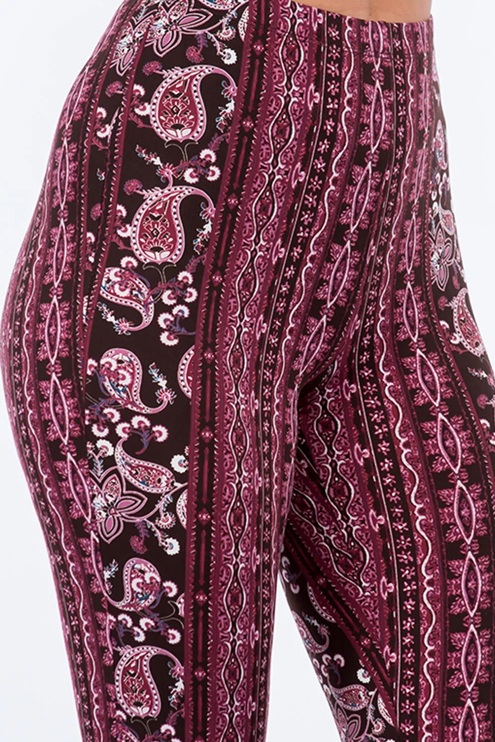 Magenta Bandana Flare Legging Pants