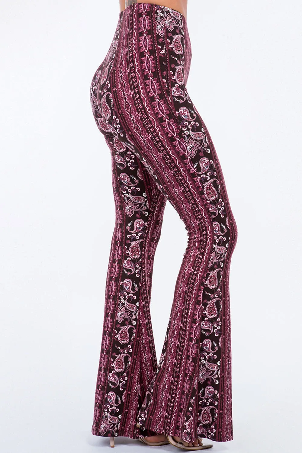 Magenta Bandana Flare Legging Pants