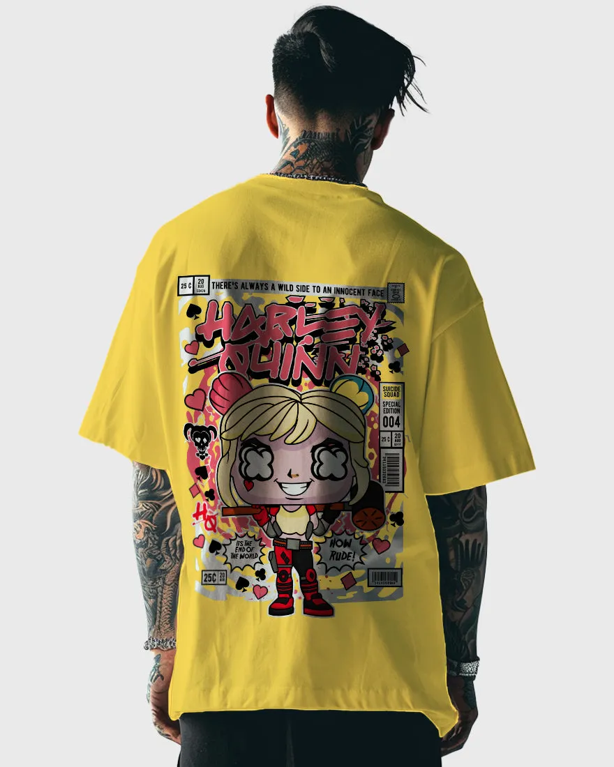 Mens Oversized Tshirt Movies Harley Quinn