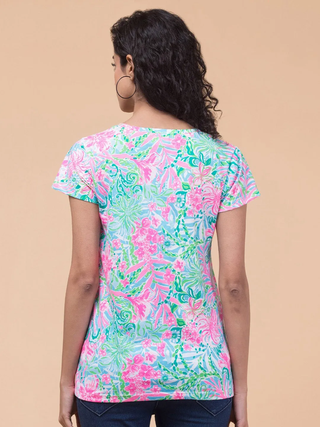 Multicolor Floral Print T-shirt