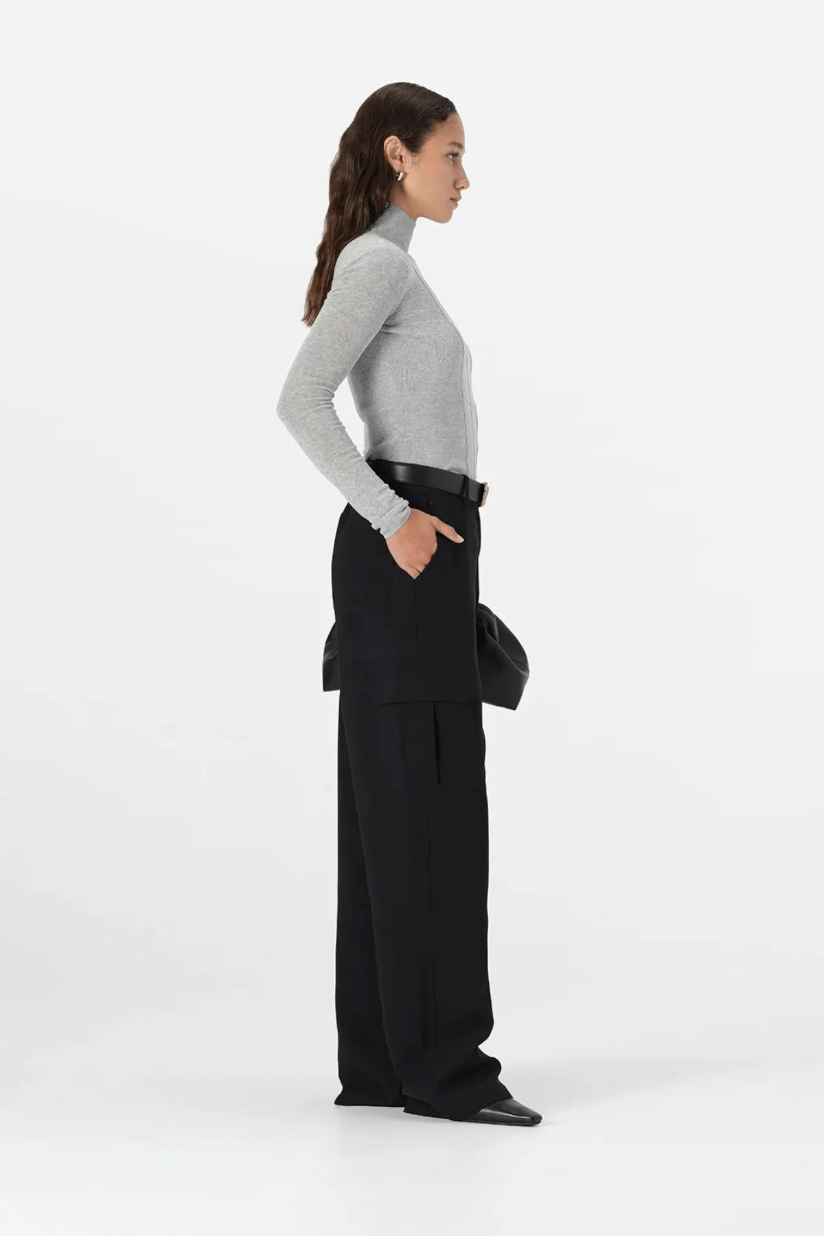 ODETTE KNIT TOP GREY MARLE