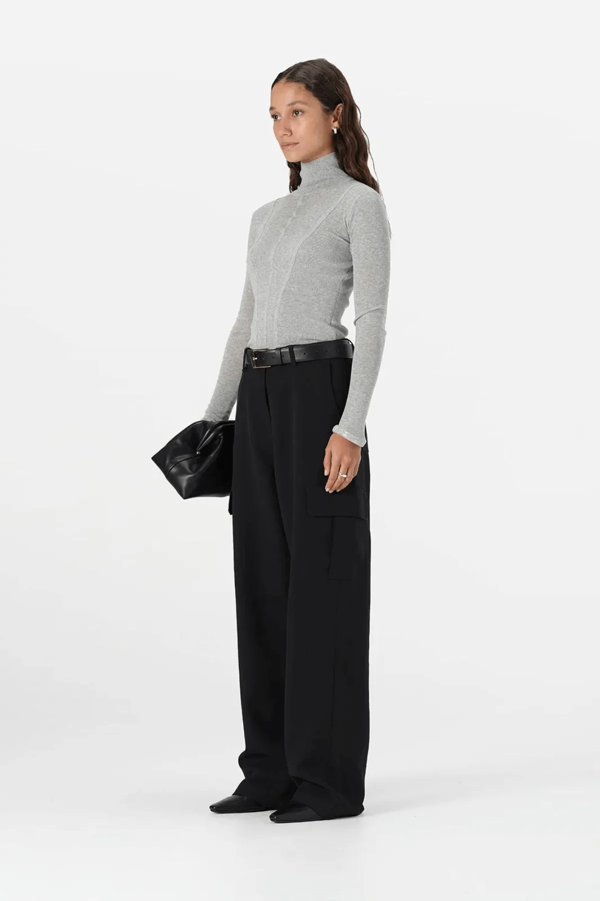 ODETTE KNIT TOP GREY MARLE