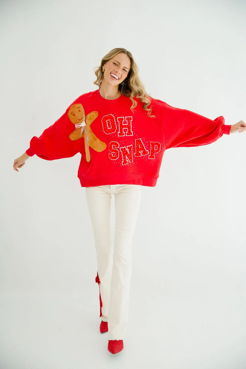 OH SNAP RED PULLOVER
