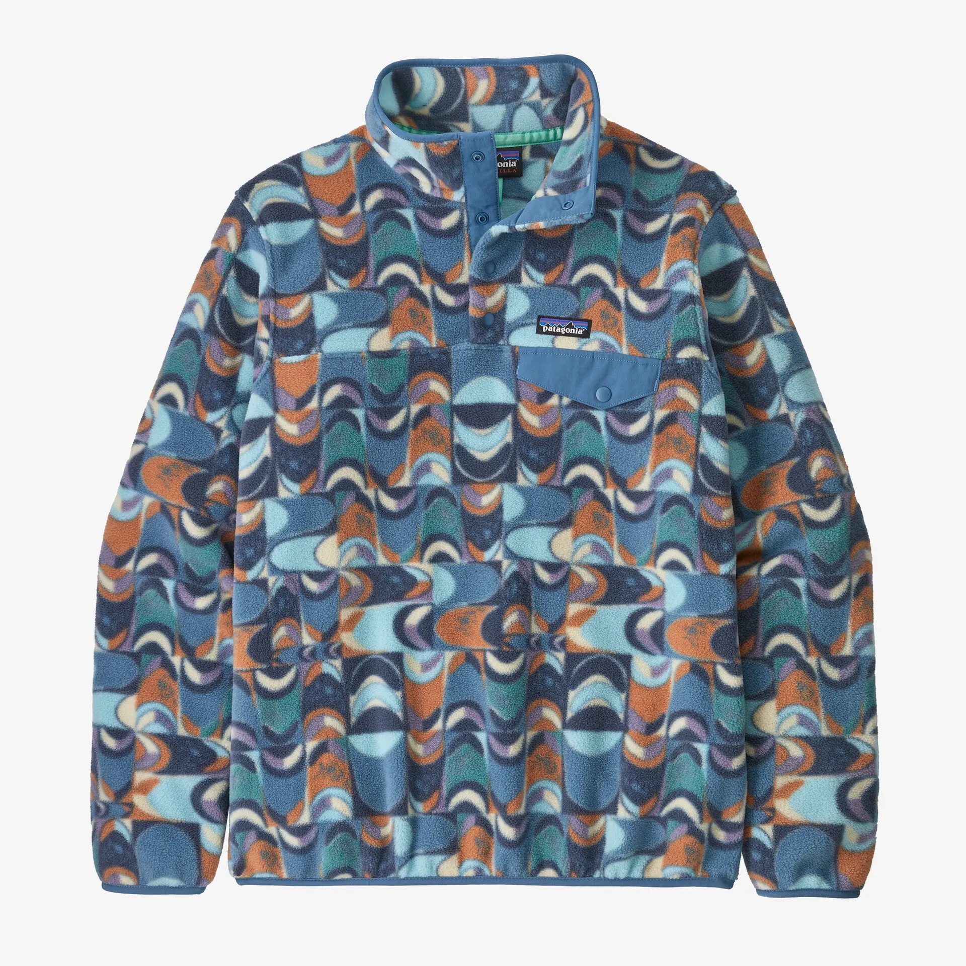 Patagonia Women's LW Synch Snap-T P/O Swallowtail Geo: Still Blue