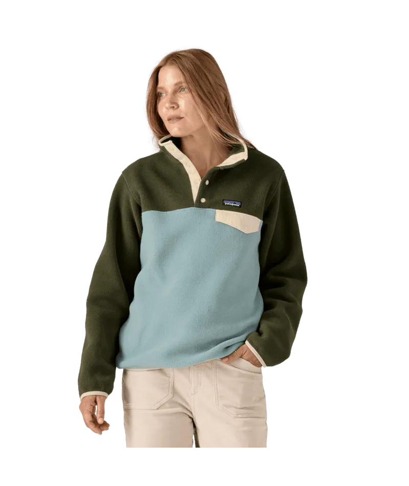 PATAGONIA Women's Synchilla Snap-T Fleece Pullover Crewneck Thermal Blue
