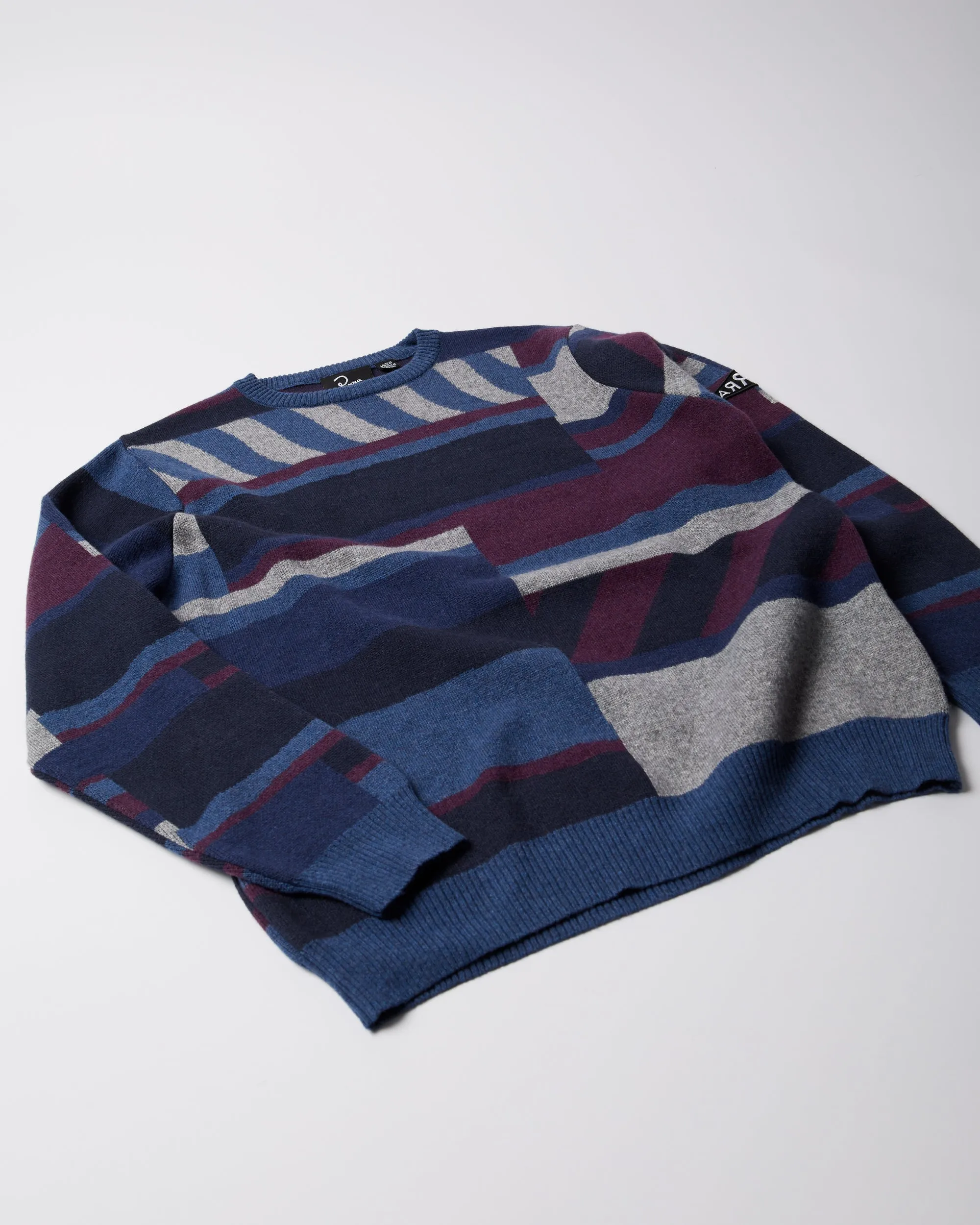 Patched your work knitted pullover