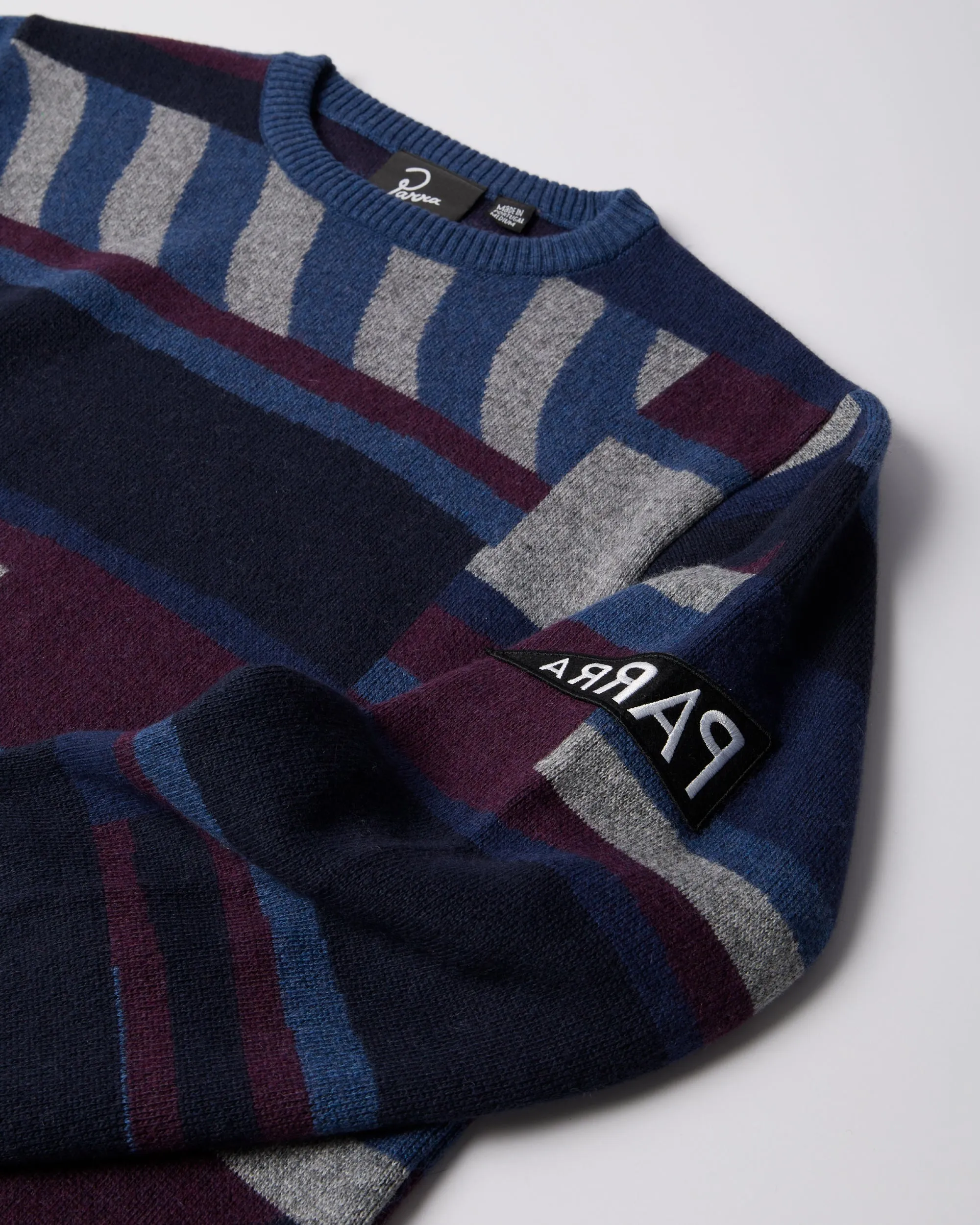 Patched your work knitted pullover