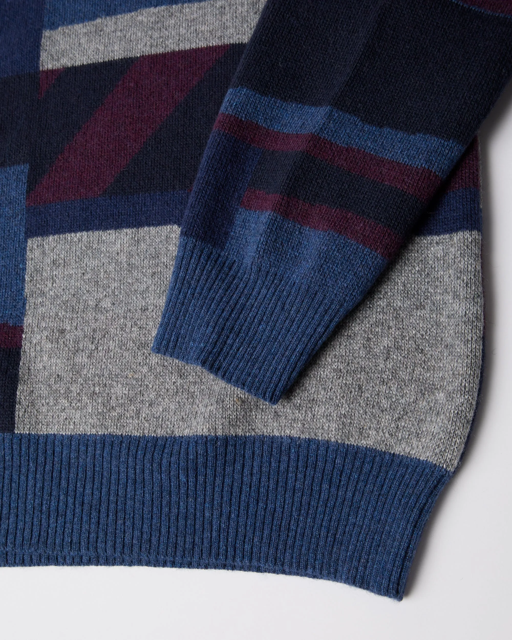 Patched your work knitted pullover