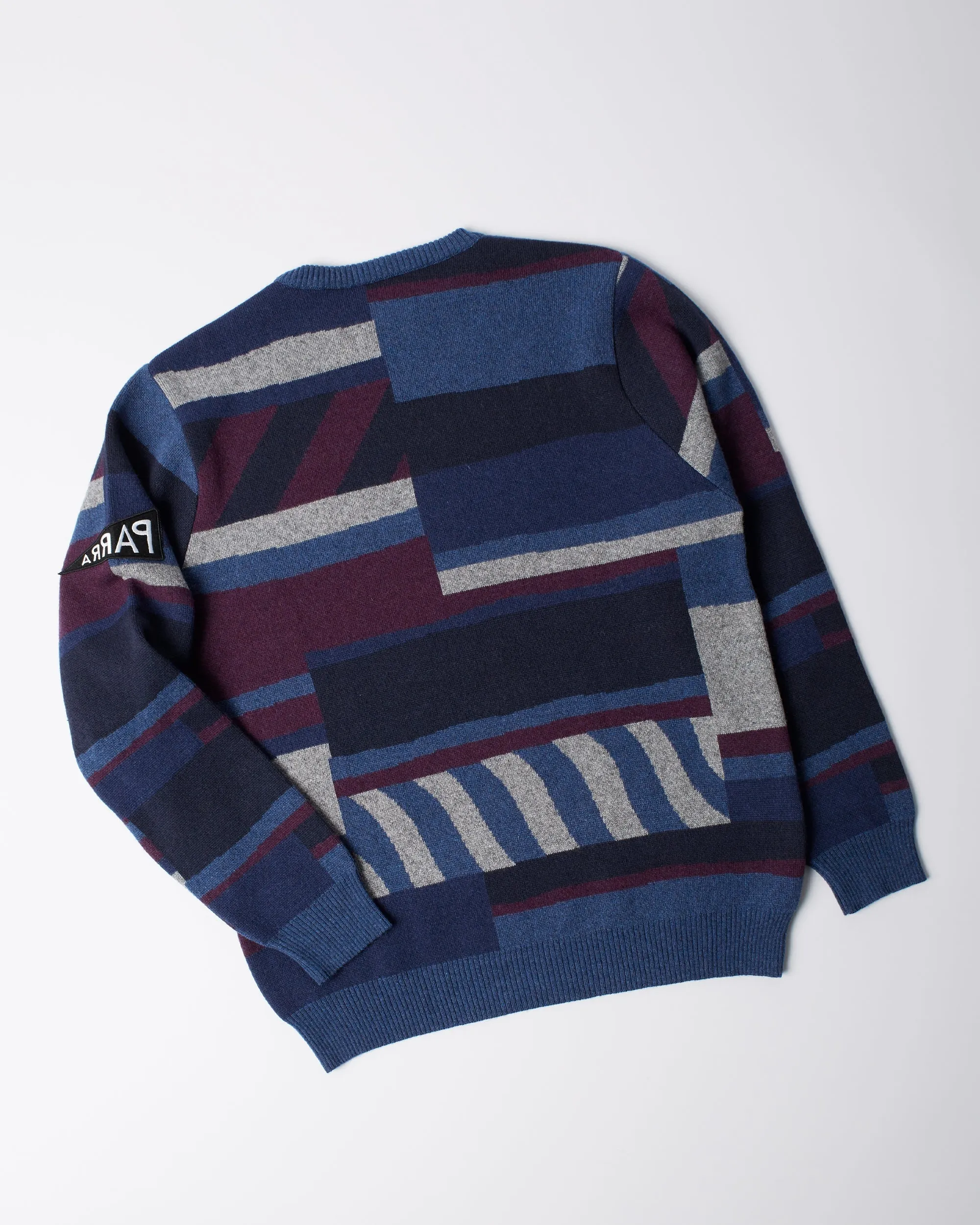 Patched your work knitted pullover
