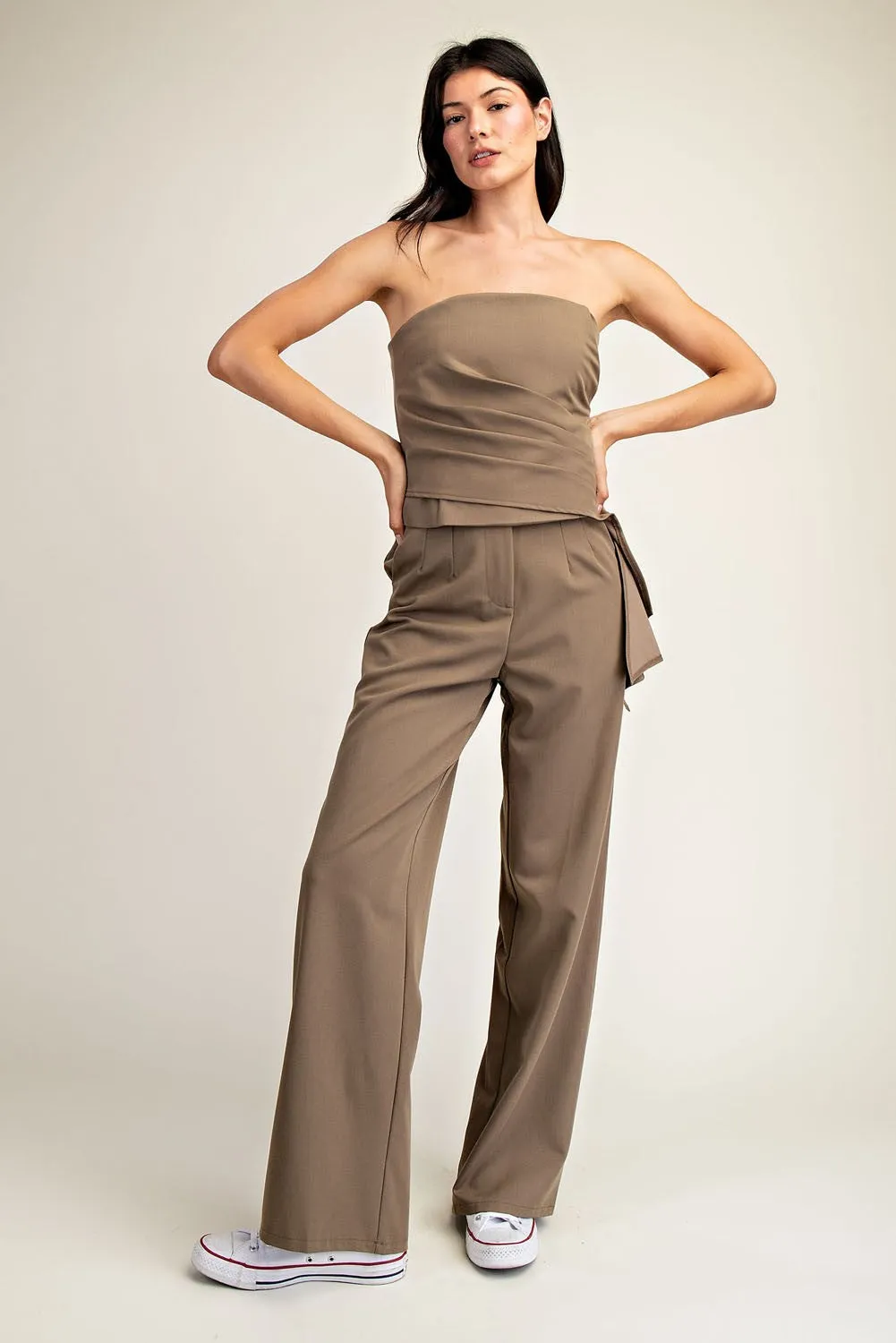 Pleated High Waist Pant