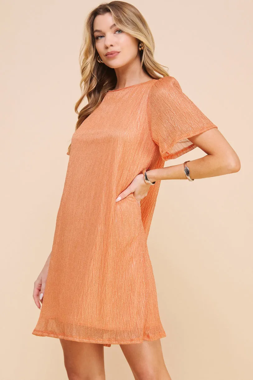 Pleated Knit Ombré Dress