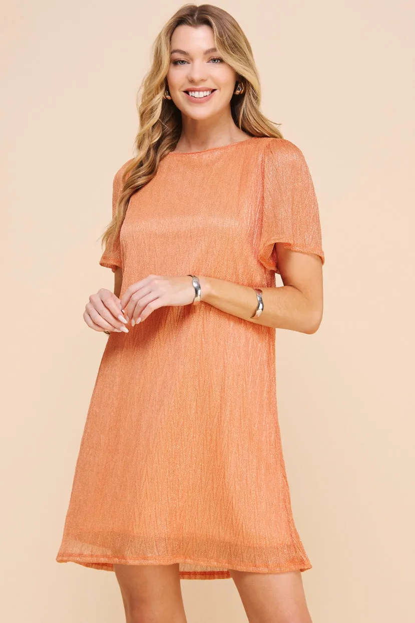 Pleated Knit Ombré Dress