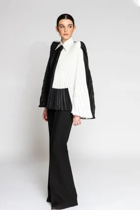 Pleated Oversized Shirt and Flared Pants