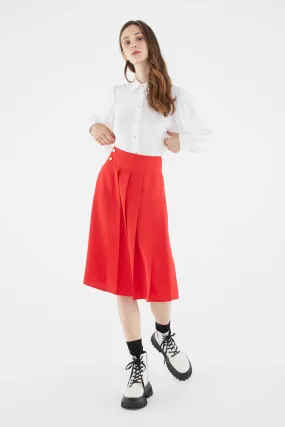 Pleated Skirt Red