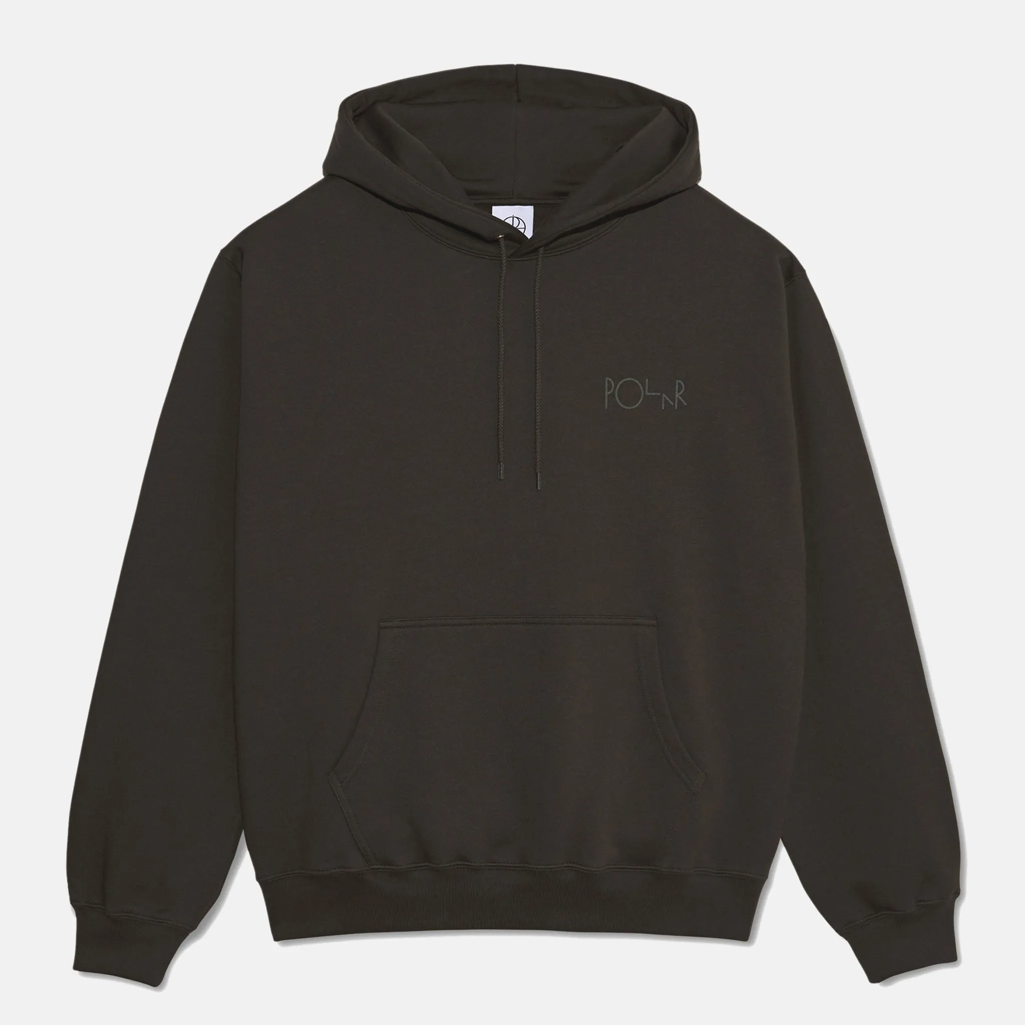 Polar Skate Co. - Dave Stroke Logo Pullover Hooded Sweatshirt - Dirty Black