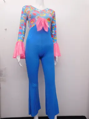 Pre-Owned Costume Dansco   Large Child Turquoise  Jazz