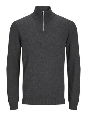 Produkt Mens Tori High Neck Zip Pullover-GREY MELANGE