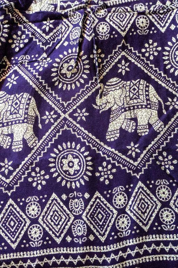 Purple Boho Elephant Pants | CozyCouture®