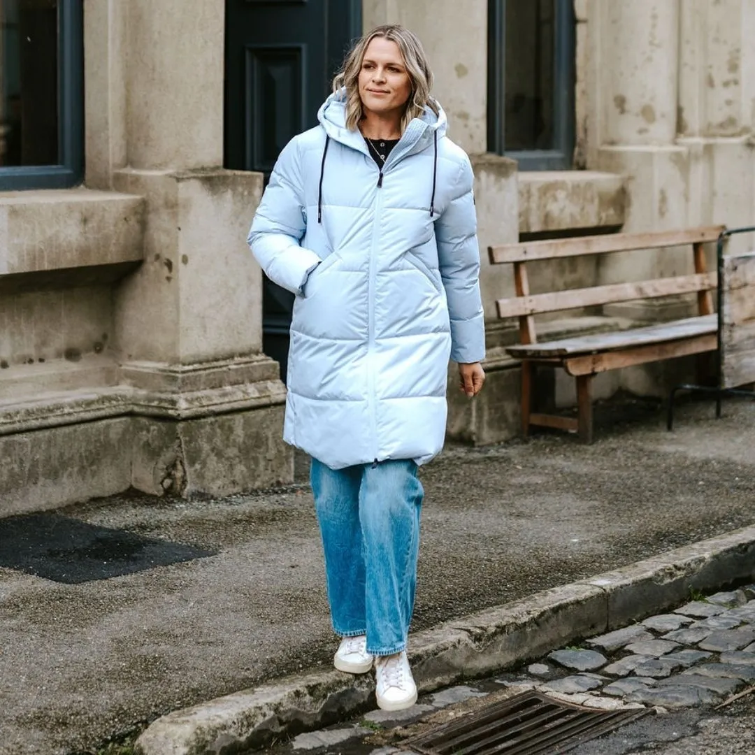 Queens Women's Sorona Down Arctic Coat - Arctic Ice