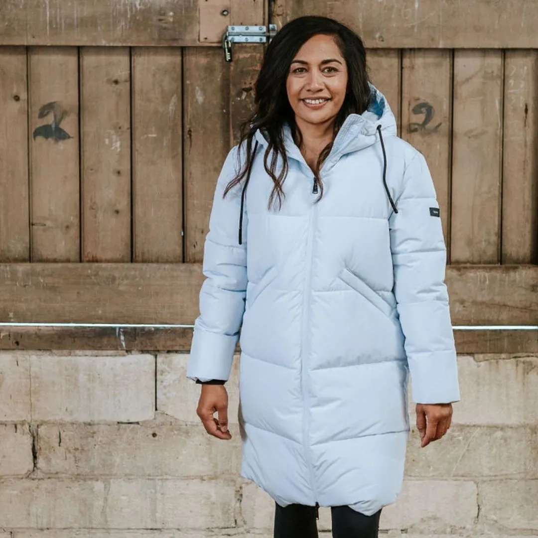 Queens Women's Sorona Down Arctic Coat - Arctic Ice