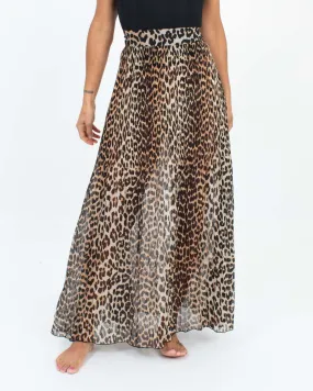 "Pleated Georgette Skirt"