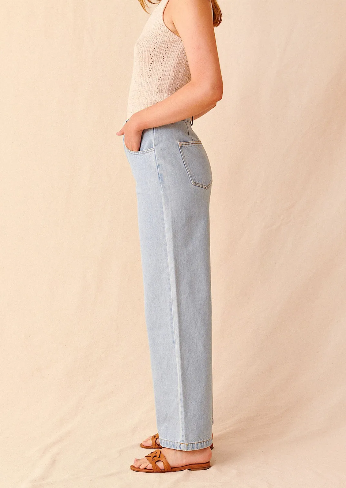 Remy Pants in Light Wash Denim
