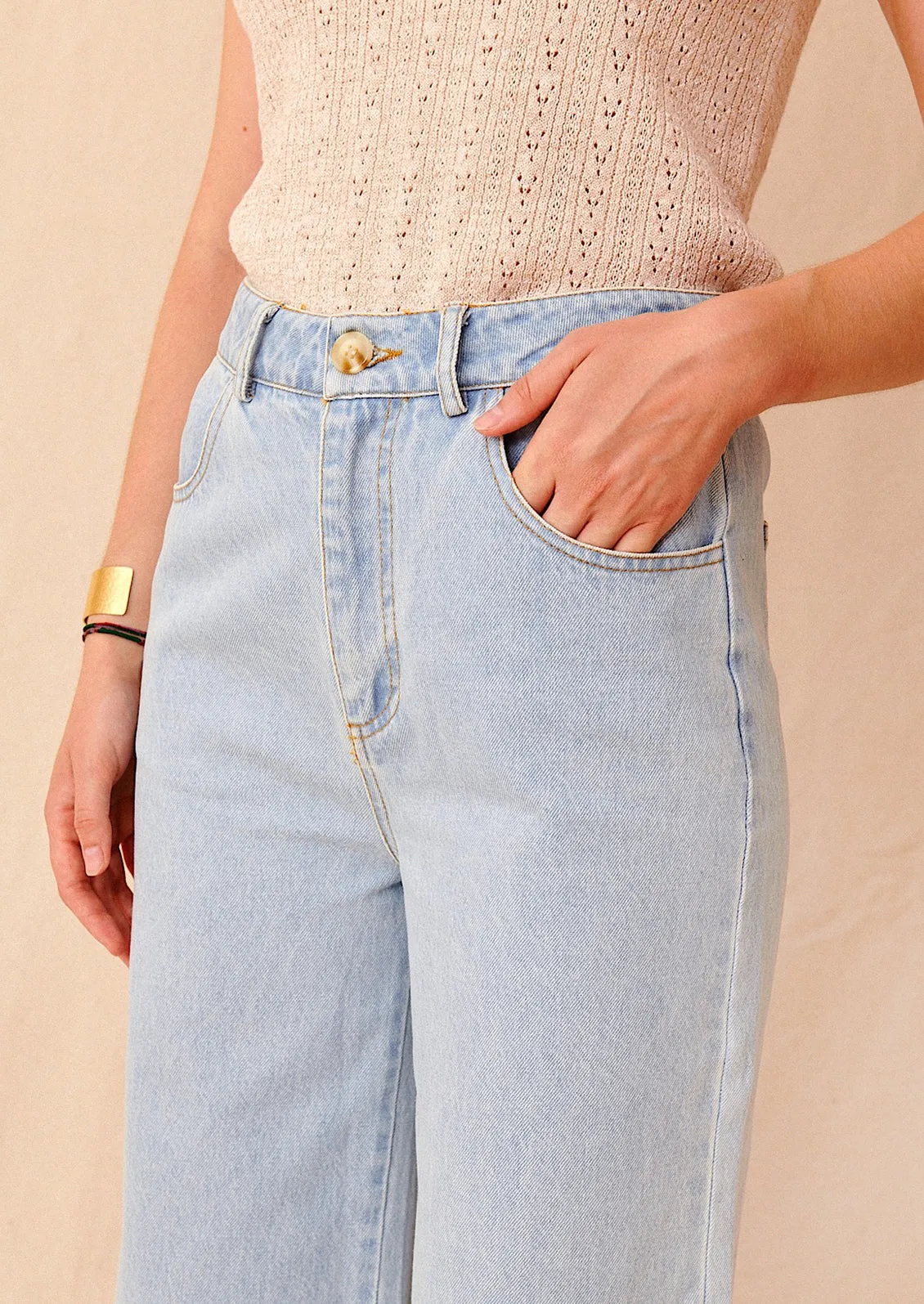 Remy Pants in Light Wash Denim