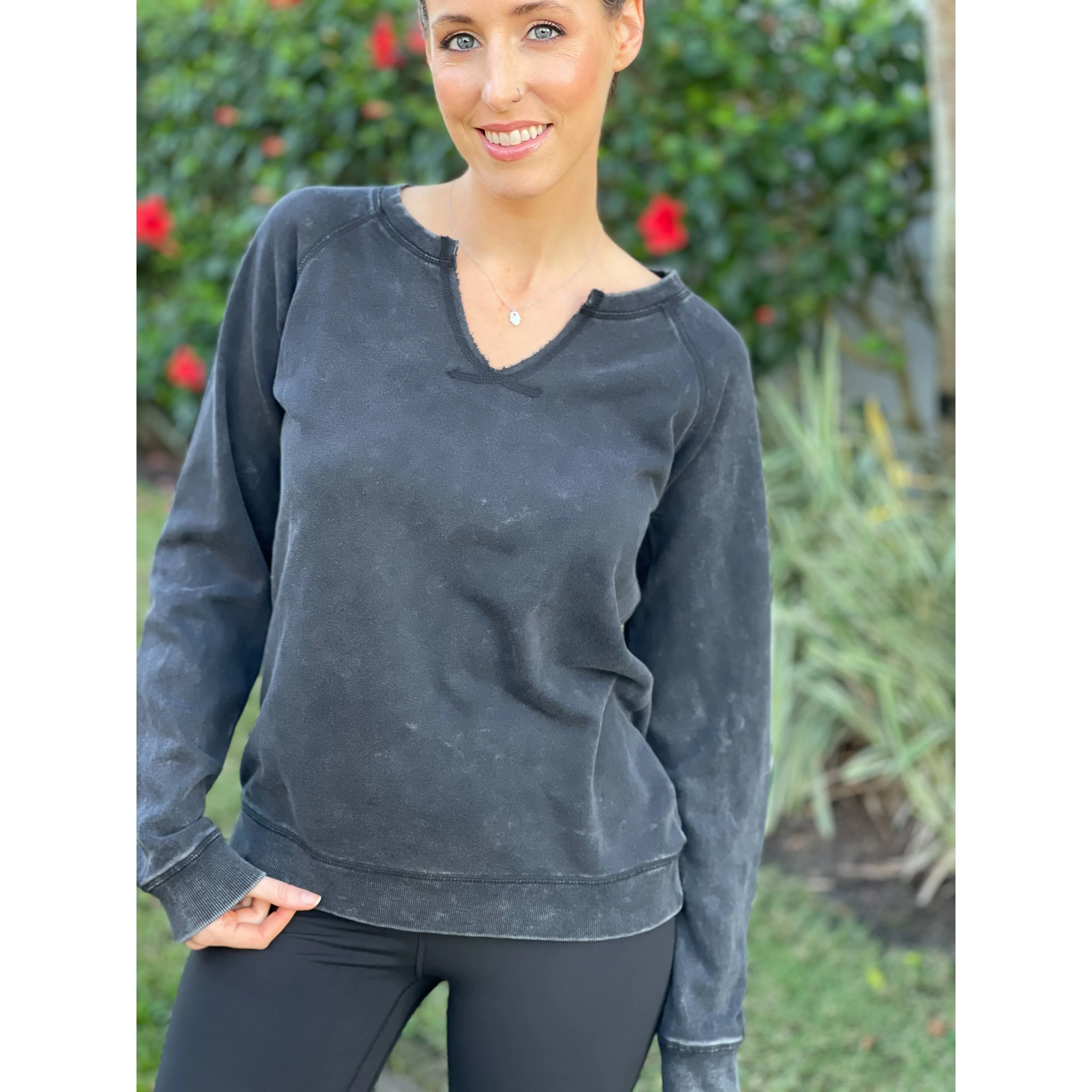 Renew Notch Pullover Sweatshirt
