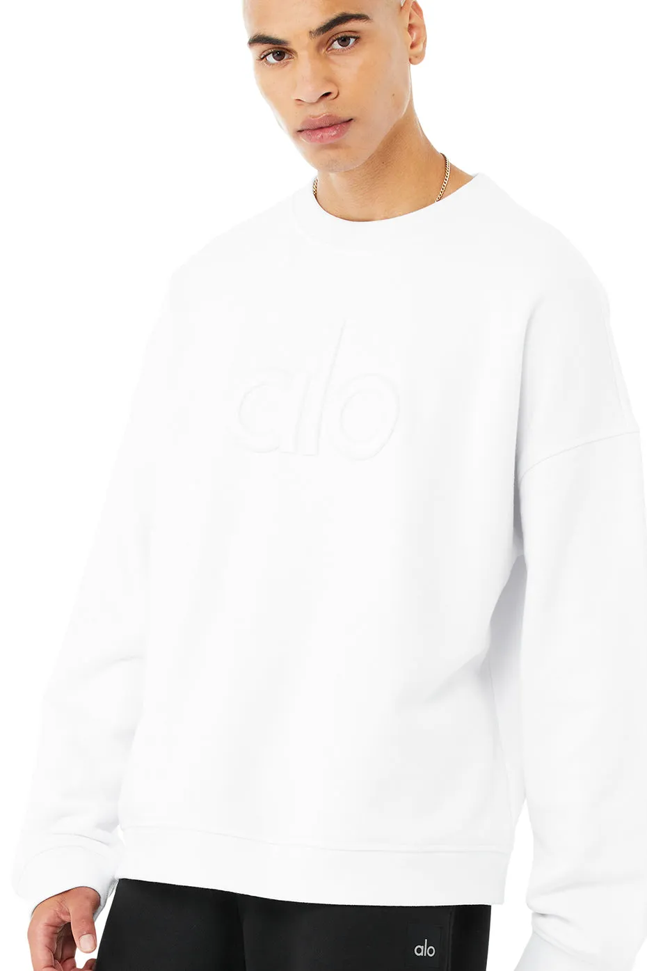 Renown Heavy Weight Emblem Crew Neck Pullover - White