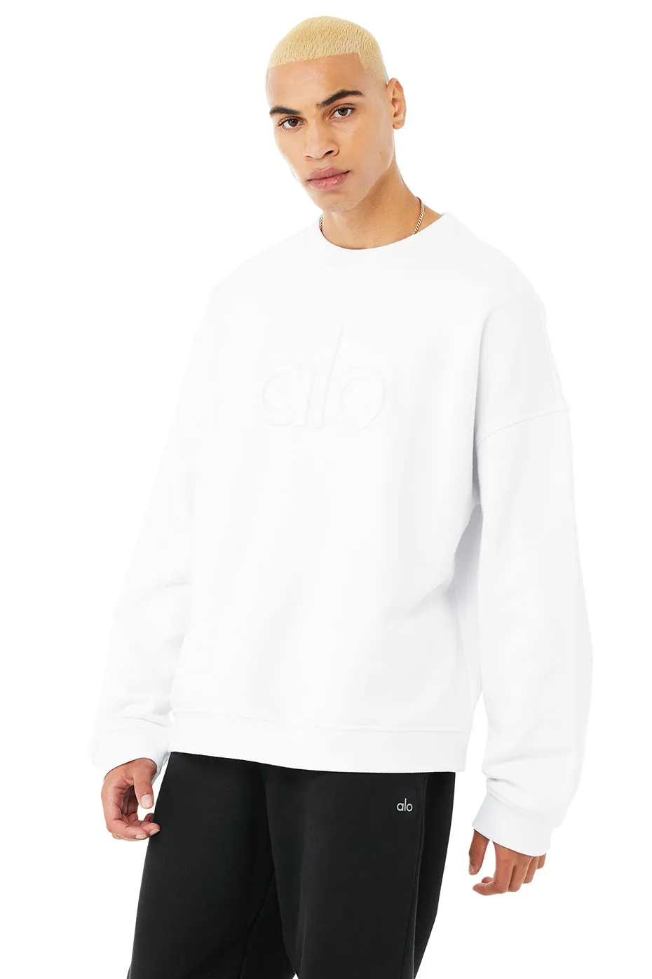 Renown Heavy Weight Emblem Crew Neck Pullover - White