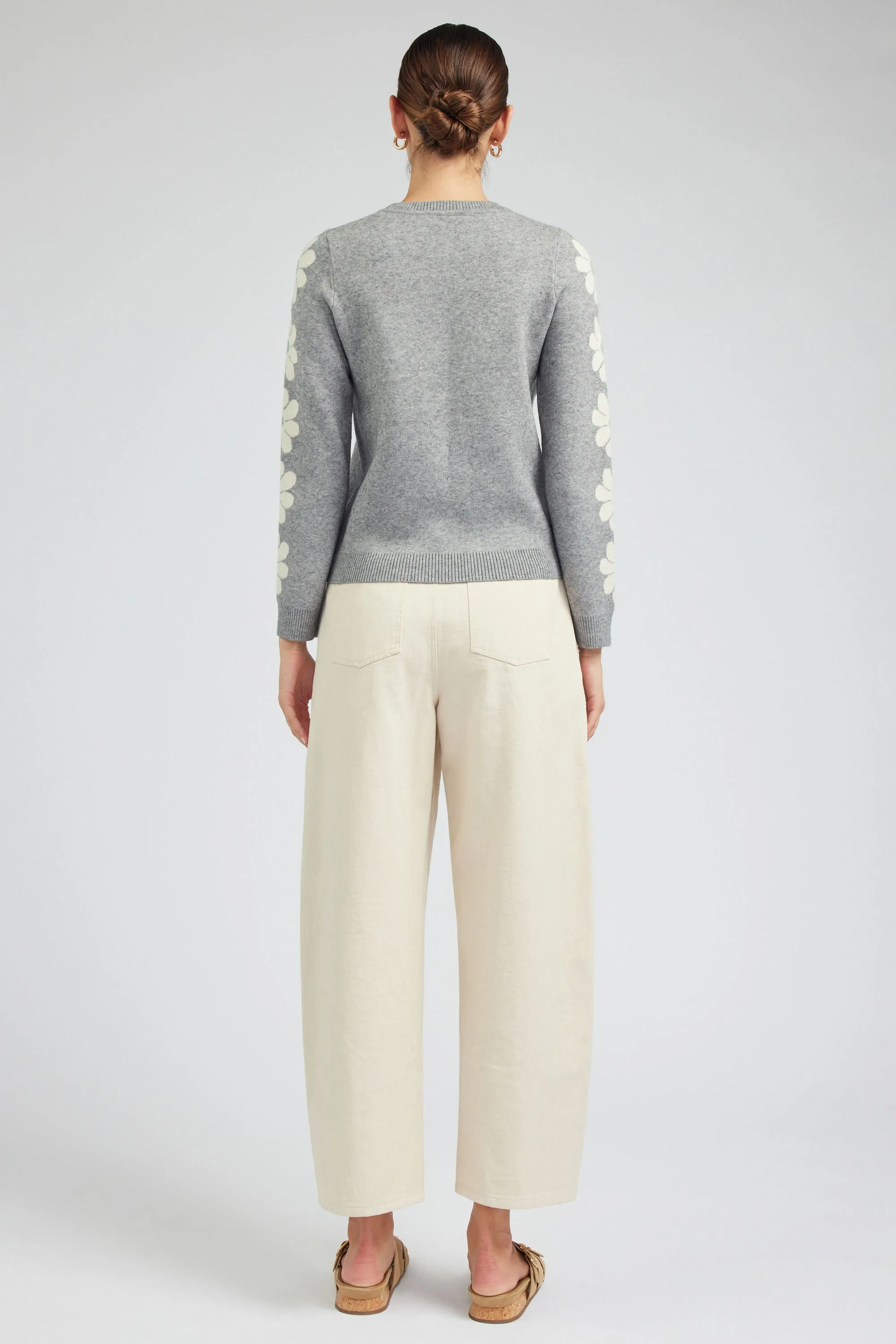 Retro Daisy Motif Sweater