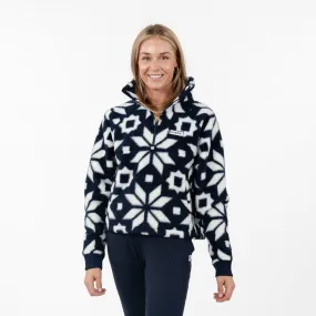Rivanna Fleece Pullover | The Snowfall - Fleet Navy/White