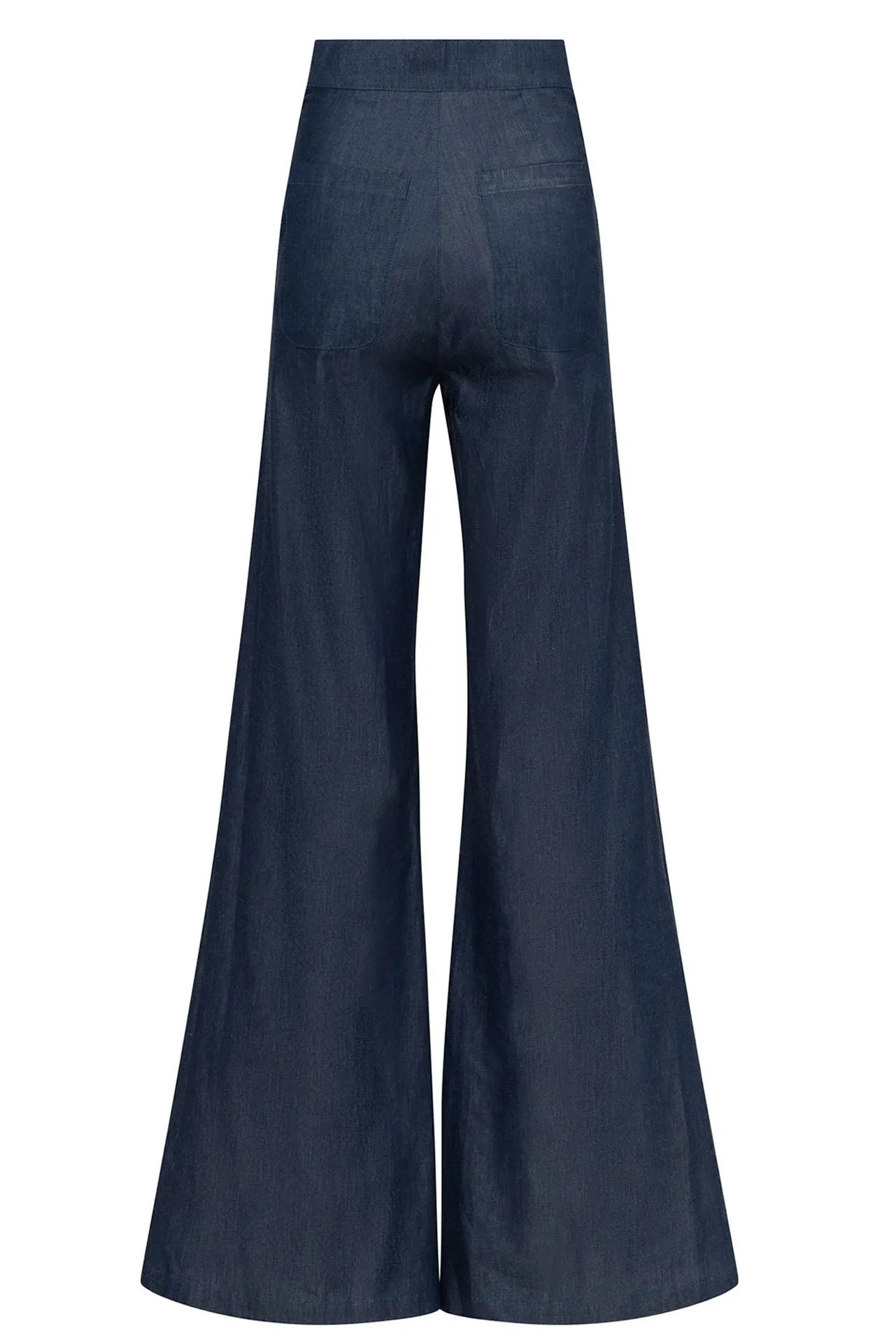 Ruffled Shirt with Flared Jeans