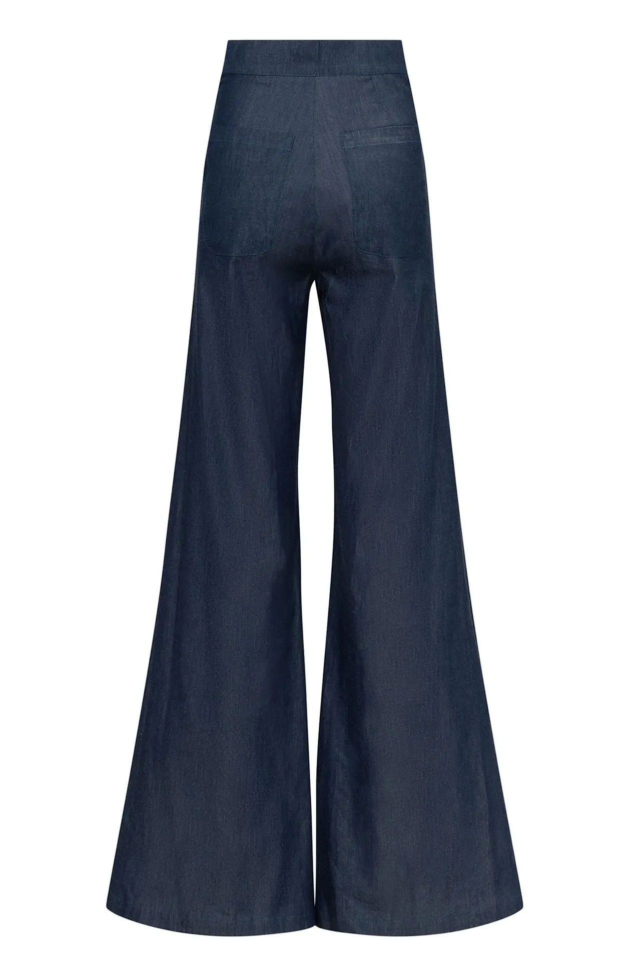 Ruffled Shirt with Flared Jeans