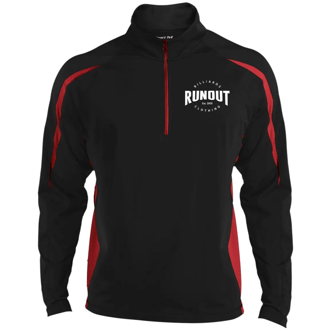 Runout Billiards Clothing - Men's Sport Wicking Colorblock 1/2 Zip