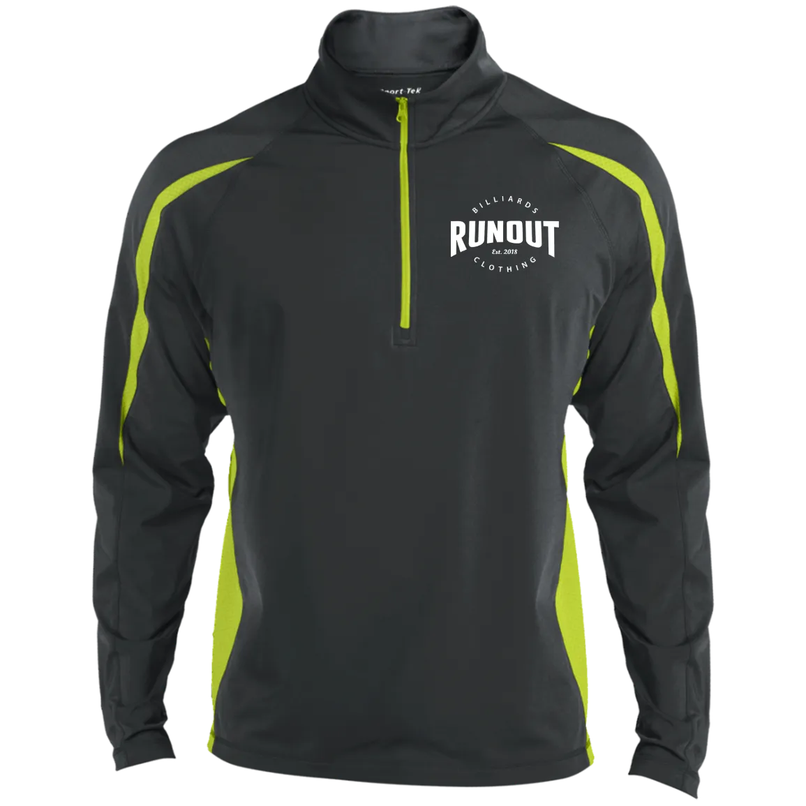 Runout Billiards Clothing - Men's Sport Wicking Colorblock 1/2 Zip