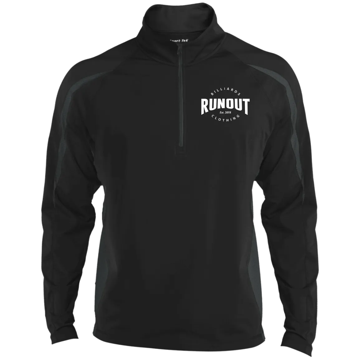 Runout Billiards Clothing - Men's Sport Wicking Colorblock 1/2 Zip