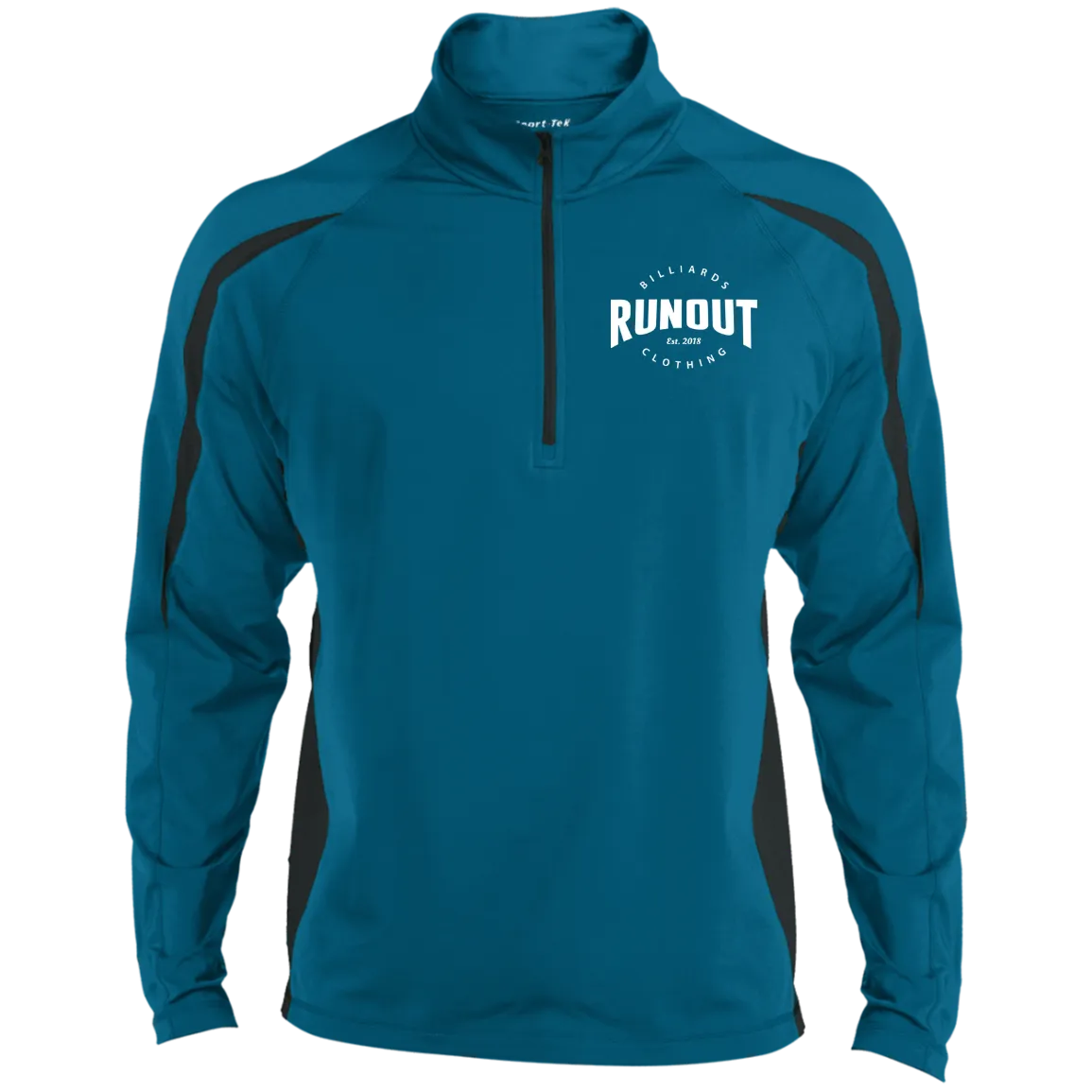 Runout Billiards Clothing - Men's Sport Wicking Colorblock 1/2 Zip