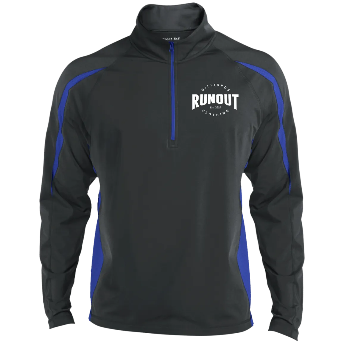 Runout Billiards Clothing - Men's Sport Wicking Colorblock 1/2 Zip