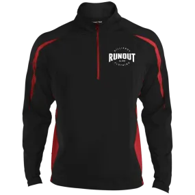 Runout Billiards Clothing - Men's Sport Wicking Colorblock 1/2 Zip