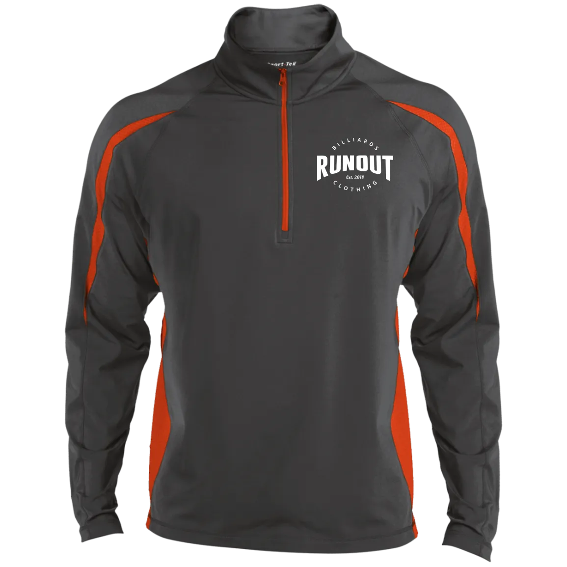 Runout Billiards Clothing - Men's Sport Wicking Colorblock 1/2 Zip