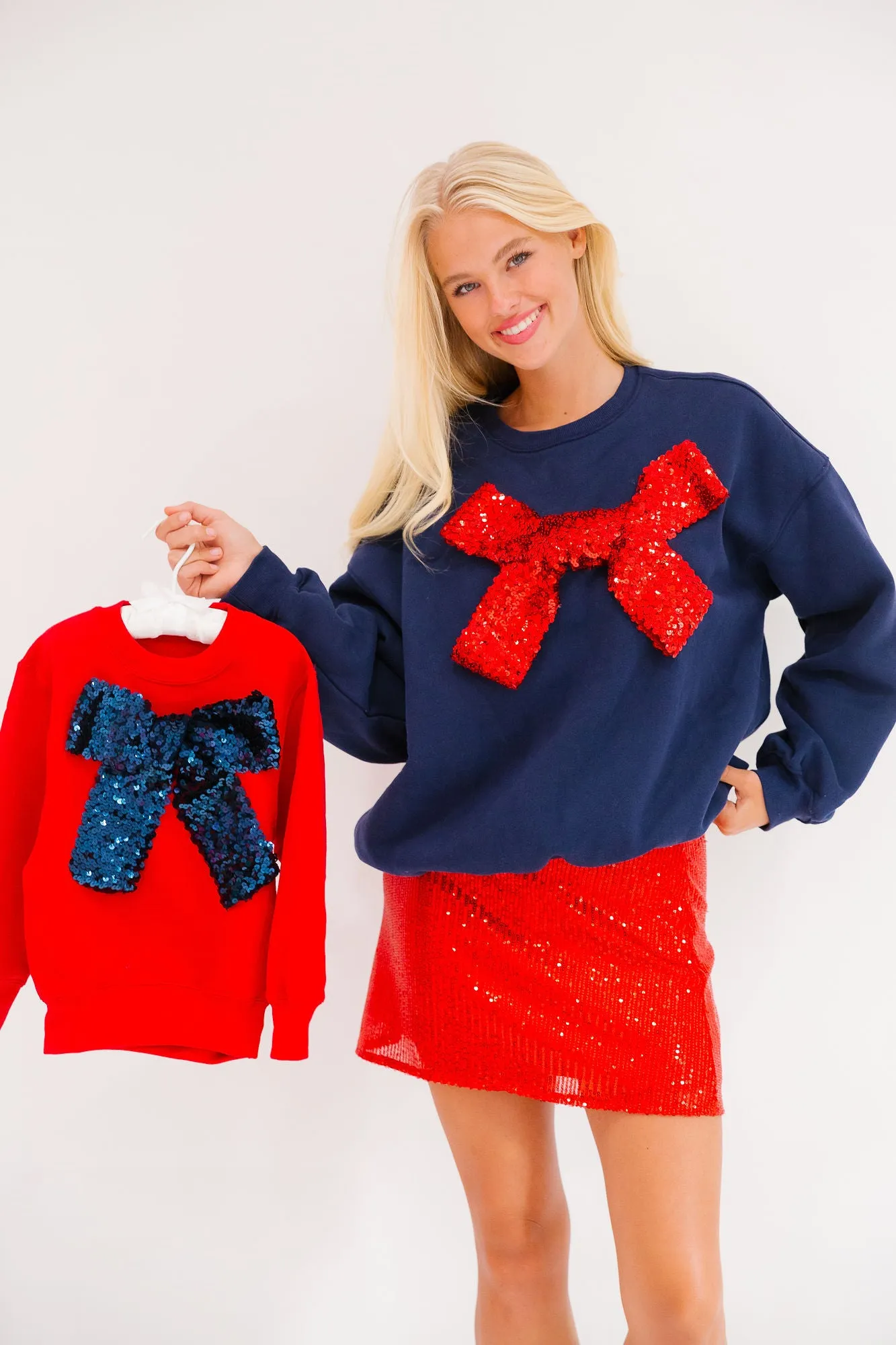 SEASON TO SPARKLE NAVY PULLOVER