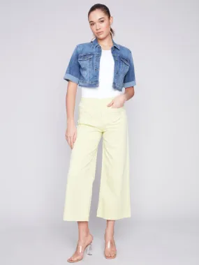 Short Sleeve Cropped Jean Jacket
