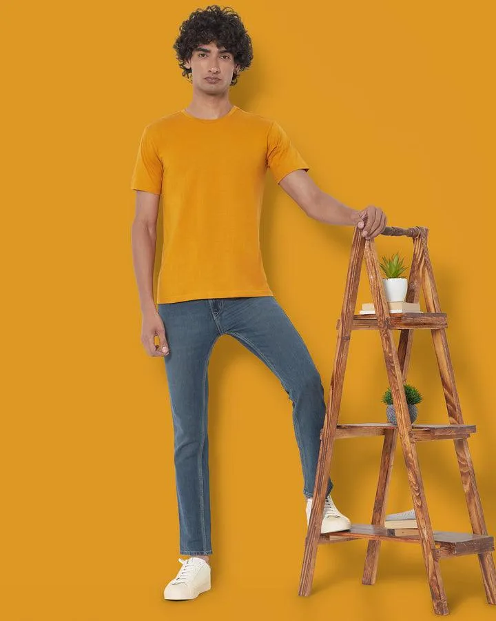 SHORT SLEEVE T SHIRT - Mustard