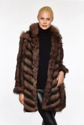 Silk & Fox Reversible Travel Coat - Black Sable